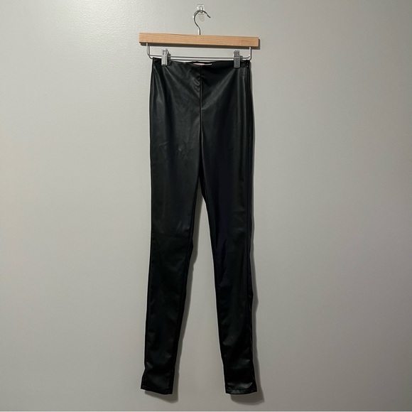 JJXX Megan Matte Black Faux Leather Elastic Waist Leggings - Picture 5 of 14